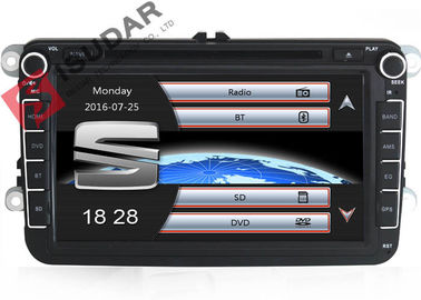 Double Din 8 Inch VW Jetta Dvd Player , VW Dvd Gps Car Radio Support TPMS Kit