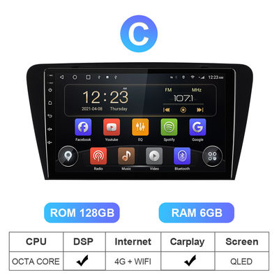 BT5.0 Car GPS Navigation DVD Player For Skoda Octavia 2014-2017