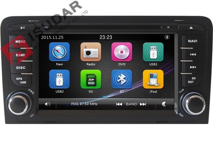 Capacitive Screen Audi Car Dvd Player , Double Din Car Media Player With DVD Speed Reading