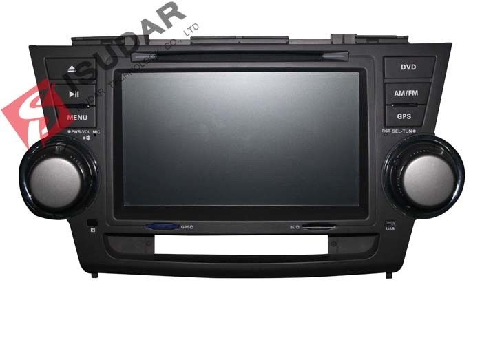 2G RAM Toyota Highlander Dvd Player , 8 Inch Double Din Head Unit Support TPMS