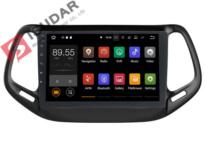 Dual Zone Jeep Compass Head Unit , Touch Screen Radio Navigation System