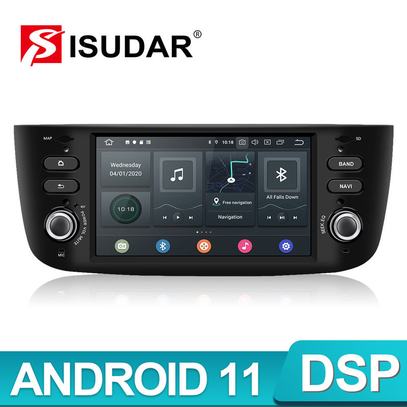 1 Din Android 11 Voice Control Car Radio 4G For Fiat Grande Punto Evo