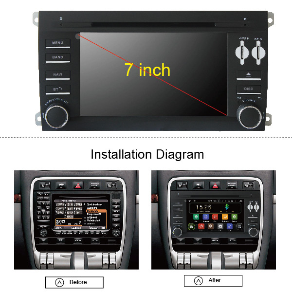 Porsche Cayenne Car GPS Navigation DVD Player Touch Screen Head Unit With Gps