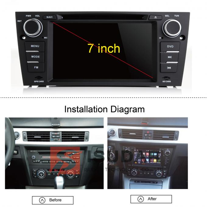 Full RCA Output BMW E91 Sat Nav 2 Din Bluetooth Car Stereo Heat Dissipation